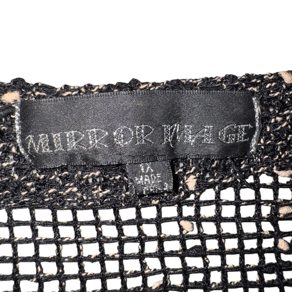 VTG Mirror Image Black Mesh Netting Boho Cardigan - Picture 14 of 14